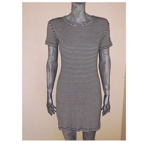 Stripped black and white dress